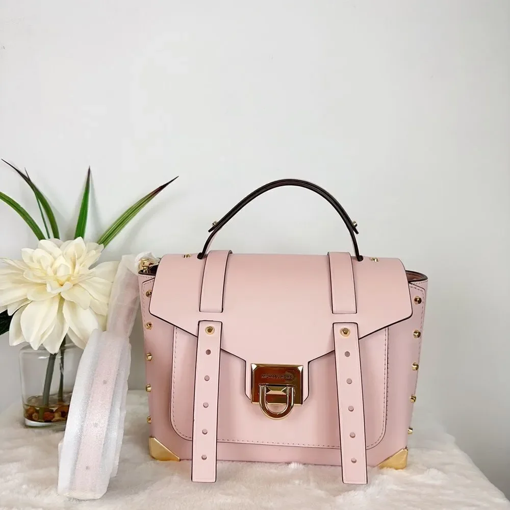 NWT‎ MICHAEL KORS Manhattan Medium Leather Satchel Bag